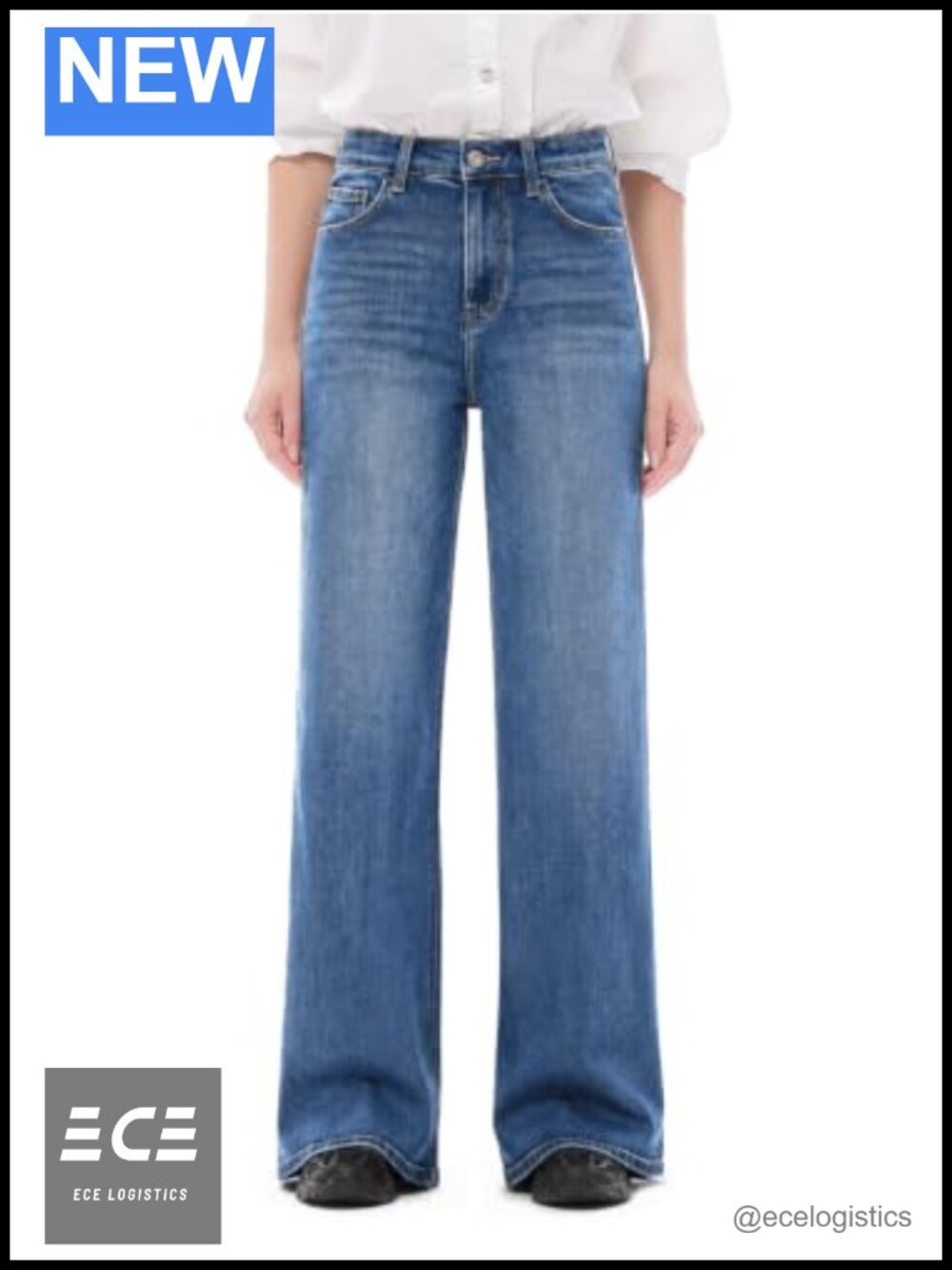 Wide Leg Jeans High Rise Baggy Denim Long Inseam